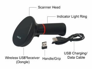  Sunlux XL-9600 Wireless Laser Barcode Scanner