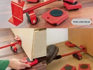 5 Pcs Furniture Moving Tool Set – Lifter & Mover Rollers