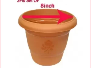 Plastic Flower Tub – 3 Pcs Bundle (4 Inch)