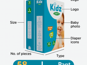 Kidz Pant System Baby Diaper (L Size)
