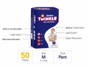 Savlon Twinkle Pant System Baby Diaper (6-12 kg)