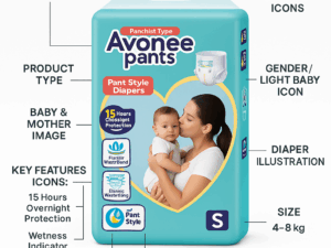 Avonee Pants System Baby Diaper (S Size)