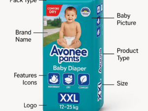 Avonee Pants System Baby Diaper (XXL Size)
