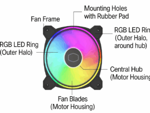 Cooler Master MasterFan MF120 HALO² ARGB 120mm PWM Case Fan (White)