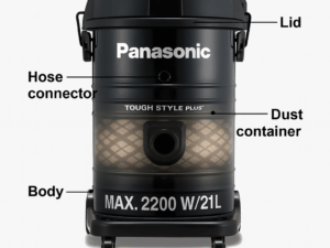 Hitachi CV‑960F 2200W Drum Vacuum Cleaner (21L Capacity)