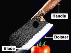 Kitchen Knife – Damascus Steel with Wooden Handle
