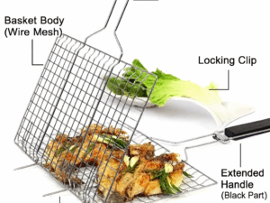 BBQ Grill Net Clip – Silver