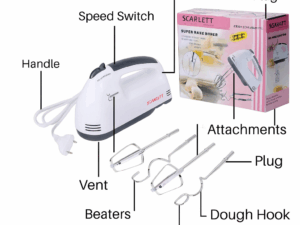 Scarlett Electric Egg Beater & Mixer – For Cake & Cream