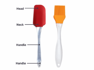 Silicone Oil Brush with Silicone Spatula – Orange