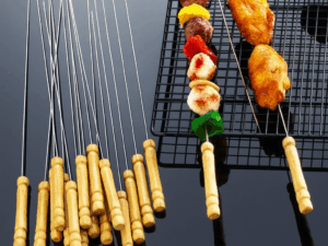 BBQ Wooden Handle Skewers – 12 Pcs