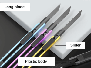 5 Pcs Small Metal Art Knife – Paper Cutter & Utility Knife Set
