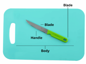 Chopping Board with Knife – 2 Pcs Combo