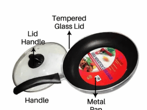 Kiam Non-Stick Fry Pan with Glass Lid – 20cm