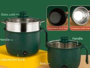 Electric Cooker – Multifunctional Nonstick Household Cooker (1–2 Person)
