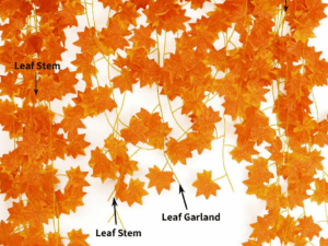 2 Pcs Artificial Ivy Leaves Garland – Silk Hanging Vine Greenery