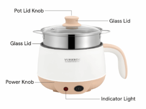 YUEERDE Electric Double Layer Non-stick Cooking Pot