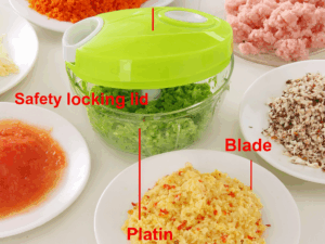 Manual Food Processor Vegetable Chopper – SCSXGO Portable Hand Pull String