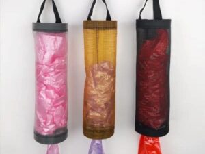 ANLAN Trash Hanging Storage Bag Dispenser – Wall Mounted Grocery Holder