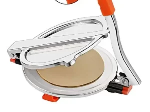 Case Plus Heavy Quality Stainless Steel Puri Maker Press Machine – 7.5 Inch Dia, Red Handle