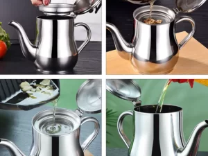 Stainless Steel Oil Strainer Pot – 410ml