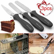 3 Pcs Cake Spatula & Palette Knife Set – Pastry Icing Tools