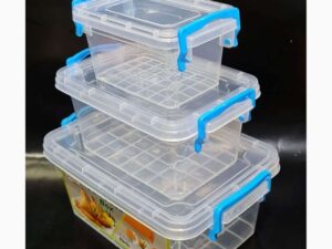 Plastic Fair Food Storage Box Container with Lid – 3 Pcs Set