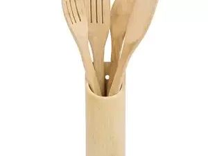 Bamboo Wood Kitchen Cooking Spoon Set – 5 Pcs
