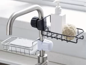 Stainless Steel Faucet Rack – Kitchen Sink Caddy Organizer