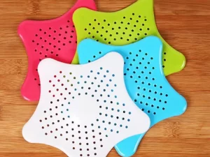 4 Pcs Sink Strainer & Drain Cover – Hair & Waste Catcher (Random Colors)