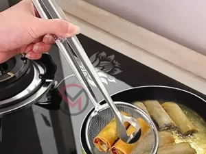 Stainless Steel Snack Fryer – Mesh Filter Spoon with Clip