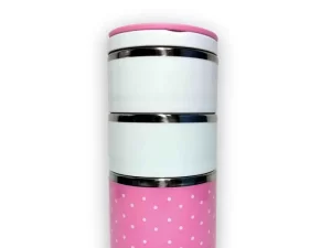 3-Tier Insulated Stainless Steel Lunch Box – With Bag, Utensil & Bottle