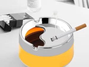 Portable Ashtray with Rotating Lid – Bright Colors (Office Use)