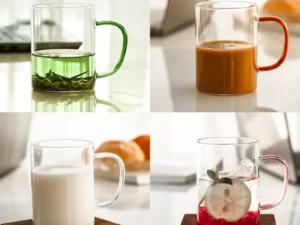 Borosilicate Heat-Resistant Straight Mug – 450ml (Set of 4)