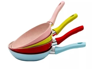 Non-Stick Forged Frying Pan – 16CM Marble Stone Coating with Silicone Handle