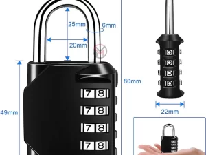 Combination Padlock – 4 Digit Zinc Alloy Code Lock