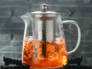 Glass Tea Pot – With Stainless Steel Infuser & Heat Resistant Design