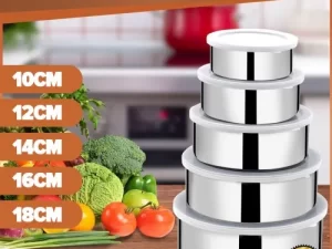 Protect Fresh Box – 5 Pcs High Quality Stainless Steel Ware Set