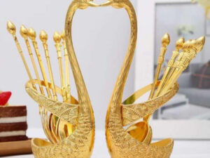 Brass Swan Spoon Set – 2 Pcs (Pitol)