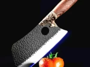 Kitchen Knife – Damascus Steel with Wooden Handle