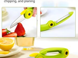 BTFLKNS Ceramic Paring Knife – Bird Shaped Folding Peeler (Green)