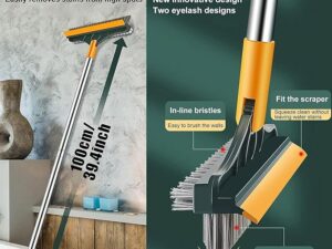 3-in-1 Tiles Cleaning Brush – Long Handle with 180° Rotation
