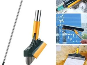 2 in 1 Floor Scrub Brush with Long Handle – 120° Rotating Cleaning Brush