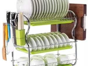 Premium Quality 3-Layer Kitchen Rack – Space-Saving Organizer
