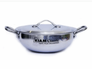 Kiam Aluminum Karai with Metal Handle – Silver (28cm)