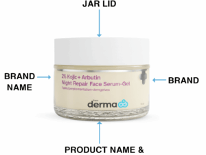 The Derma Co 1% Kojic + Arbutin Night Repair Face Serum-Gel