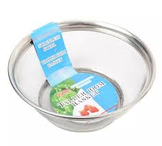 Chakni / Strainer / Filter / Taller Brim Basket / Rice Filter – Stainless Steel (28 cm)