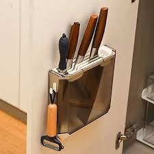 PET Transparent Knife Storage Rack – Wall-Mounted Ultra-Thin Holder