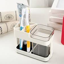 Toothbrush Box with Cup Holder – Bathroom Storage Organizer