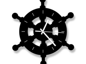 Navy Maritime Wheel Thematic Wooden Board Wall Clock