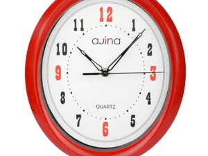 Mason Wall Clock — Oval — Red